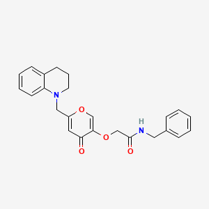 molecular formula C24H24N2O4 B6502109 N-benzyl-2-({4-oxo-6-[(1,2,3,4-tetrahydroquinolin-1-yl)methyl]-4H-pyran-3-yl}oxy)acetamide CAS No. 898456-60-5