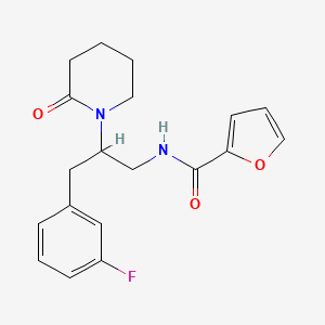 molecular formula C19H21FN2O3 B6502306 N-(3-(3-fluorophenyl)-2-(2-oxopiperidin-1-yl)propyl)furan-2-carboxamide CAS No. 1421522-80-6