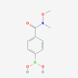 molecular formula C9H12BNO4 B065024 4-(N,O-Dimethylhydroxylaminocarbonyl)phenylboronic acid CAS No. 179055-26-6