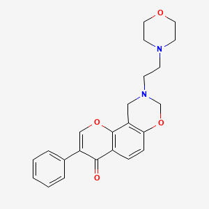 9-[2-(morpholin-4-yl)ethyl]-3-phenyl-4H,8H,9H,10H-chromeno[8,7-e][1,3]oxazin-4-one