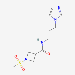 N-[3-(1H-imidazol-1-yl)propyl]-1-methanesulfonylazetidine-3-carboxamide