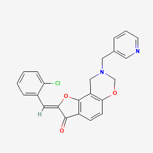 (4Z)-4-[(2-chlorophenyl)methylidene]-12-[(pyridin-3-yl)methyl]-3,10-dioxa-12-azatricyclo[7.4.0.0^{2,6}]trideca-1,6,8-trien-5-one