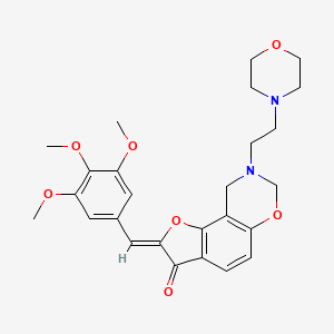 (4Z)-12-[2-(morpholin-4-yl)ethyl]-4-[(3,4,5-trimethoxyphenyl)methylidene]-3,10-dioxa-12-azatricyclo[7.4.0.0^{2,6}]trideca-1,6,8-trien-5-one