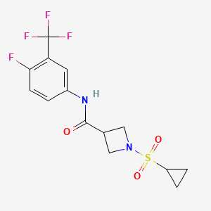 1-(cyclopropanesulfonyl)-N-[4-fluoro-3-(trifluoromethyl)phenyl]azetidine-3-carboxamide