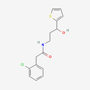 molecular formula C15H16ClNO2S B6503492 2-(2-chlorophenyl)-N-[3-hydroxy-3-(thiophen-2-yl)propyl]acetamide CAS No. 1421441-41-9