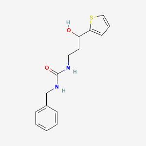 molecular formula C15H18N2O2S B6503498 1-benzyl-3-[3-hydroxy-3-(thiophen-2-yl)propyl]urea CAS No. 1421475-35-5
