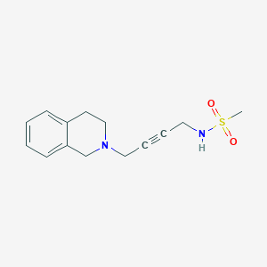 molecular formula C14H18N2O2S B6504471 N-(4-(3,4-dihydroisoquinolin-2(1H)-yl)but-2-yn-1-yl)methanesulfonamide CAS No. 1351647-28-3