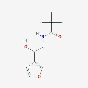 molecular formula C11H17NO3 B6505671 N-[2-(furan-3-yl)-2-hydroxyethyl]-2,2-dimethylpropanamide CAS No. 1421584-27-1
