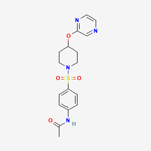 molecular formula C17H20N4O4S B6505838 Acetamide, N-[4-[[4-(2-pyrazinyloxy)-1-piperidinyl]sulfonyl]phenyl]- CAS No. 1448128-26-4