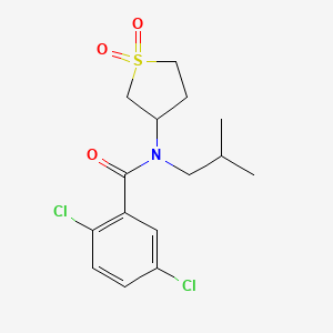 molecular formula C15H19Cl2NO3S B6506048 Benzamide, 2,5-dichloro-N-(2-methylpropyl)-N-(tetrahydro-1,1-dioxido-3-thienyl)- CAS No. 898405-28-2