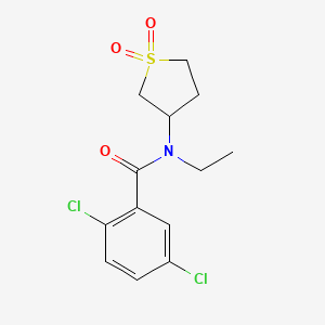 molecular formula C13H15Cl2NO3S B6506056 Benzamide, 2,5-dichloro-N-ethyl-N-(tetrahydro-1,1-dioxido-3-thienyl)- CAS No. 898405-25-9