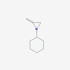 molecular formula C9H15N B065062 1-Cyclohexyl-2-methylideneaziridine CAS No. 195153-97-0