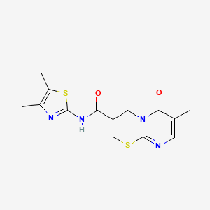 molecular formula C14H16N4O2S2 B6506400 N-(4,5-dimethyl-1,3-thiazol-2-yl)-7-methyl-6-oxo-2H,3H,4H,6H-pyrimido[2,1-b][1,3]thiazine-3-carboxamide CAS No. 1396747-77-5