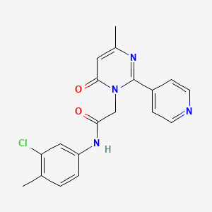 molecular formula C19H17ClN4O2 B6506452 N-(3-chloro-4-methylphenyl)-2-[4-methyl-6-oxo-2-(pyridin-4-yl)-1,6-dihydropyrimidin-1-yl]acetamide CAS No. 1421442-55-8