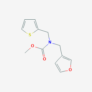 molecular formula C12H13NO3S B6506653 methyl N-[(furan-3-yl)methyl]-N-[(thiophen-2-yl)methyl]carbamate CAS No. 1428364-52-6