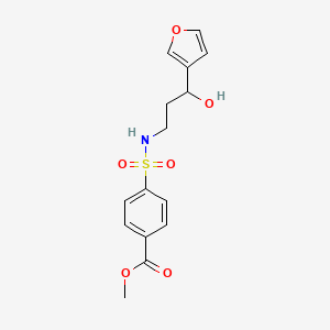 molecular formula C15H17NO6S B6506731 methyl 4-{[3-(furan-3-yl)-3-hydroxypropyl]sulfamoyl}benzoate CAS No. 1428365-63-2