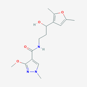 molecular formula C15H21N3O4 B6506742 N-[3-(2,5-dimethylfuran-3-yl)-3-hydroxypropyl]-3-methoxy-1-methyl-1H-pyrazole-4-carboxamide CAS No. 1421480-87-6
