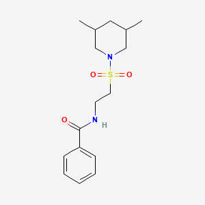 molecular formula C16H24N2O3S B6507084 N-{2-[(3,5-dimethylpiperidin-1-yl)sulfonyl]ethyl}benzamide CAS No. 899996-97-5