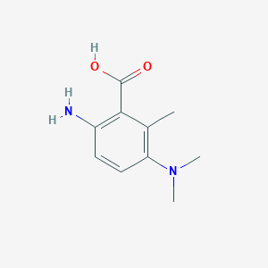 molecular formula C10H14N2O2 B065071 6-Amino-3-(dimethylamino)-2-methylbenzoic acid CAS No. 185689-55-8