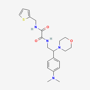 molecular formula C21H28N4O3S B6507124 Ethanediamide, N1-[2-[4-(dimethylamino)phenyl]-2-(4-morpholinyl)ethyl]-N2-(2-thienylmethyl)- CAS No. 941869-32-5