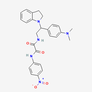 molecular formula C26H27N5O4 B6507134 N1-(2-(4-(dimethylamino)phenyl)-2-(indolin-1-yl)ethyl)-N2-(4-nitrophenyl)oxalamide CAS No. 941869-83-6