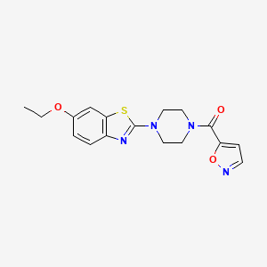 molecular formula C17H18N4O3S B6507254 Methanone, [4-(6-ethoxy-2-benzothiazolyl)-1-piperazinyl]-5-isoxazolyl- CAS No. 941869-25-6