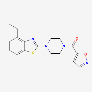 molecular formula C17H18N4O2S B6507259 Methanone, [4-(4-ethyl-2-benzothiazolyl)-1-piperazinyl]-5-isoxazolyl- CAS No. 941869-27-8