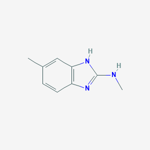 molecular formula C9H11N3 B065073 N,5-dimethyl-1H-benzimidazol-2-amine CAS No. 181297-43-8
