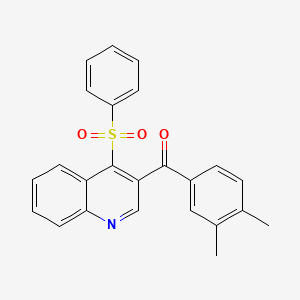 4-(benzenesulfonyl)-3-(3,4-dimethylbenzoyl)quinoline
