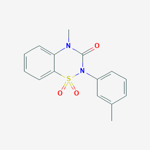 4-methyl-2-(3-methylphenyl)-3,4-dihydro-2H-1lambda6,2,4-benzothiadiazine-1,1,3-trione