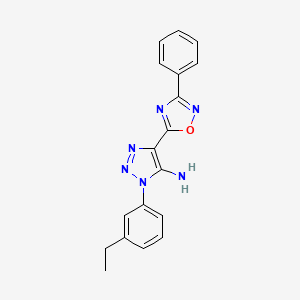 1-(3-ethylphenyl)-4-(3-phenyl-1,2,4-oxadiazol-5-yl)-1H-1,2,3-triazol-5-amine