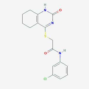 N-(3-chlorophenyl)-2-[(2-oxo-1,2,5,6,7,8-hexahydroquinazolin-4-yl)sulfanyl]acetamide