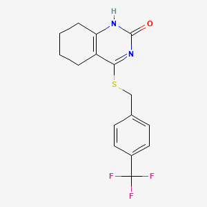 4-({[4-(trifluoromethyl)phenyl]methyl}sulfanyl)-1,2,5,6,7,8-hexahydroquinazolin-2-one