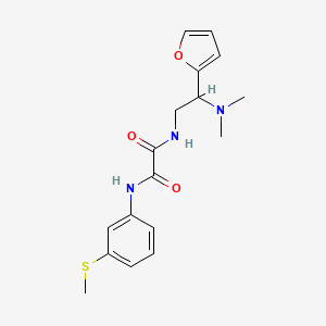 molecular formula C17H21N3O3S B6507430 N-[2-(dimethylamino)-2-(furan-2-yl)ethyl]-N'-[3-(methylsulfanyl)phenyl]ethanediamide CAS No. 941975-87-7
