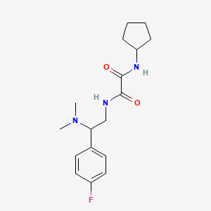 molecular formula C17H24FN3O2 B6507499 N-cyclopentyl-N'-[2-(dimethylamino)-2-(4-fluorophenyl)ethyl]ethanediamide CAS No. 941976-44-9