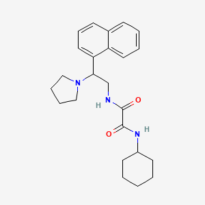 B6507557 N'-cyclohexyl-N-[2-(naphthalen-1-yl)-2-(pyrrolidin-1-yl)ethyl]ethanediamide CAS No. 941996-41-4