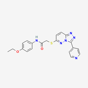molecular formula C20H18N6O2S B6507621 N-(4-ethoxyphenyl)-2-{[3-(pyridin-4-yl)-[1,2,4]triazolo[4,3-b]pyridazin-6-yl]sulfanyl}acetamide CAS No. 868969-82-8
