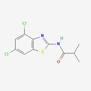 molecular formula C11H10Cl2N2OS B6507706 Propanamide, N-(4,6-dichloro-2-benzothiazolyl)-2-methyl- CAS No. 912768-79-7