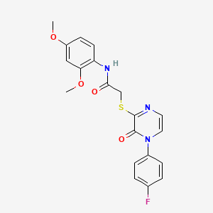 N-(2,4-dimethoxyphenyl)-2-{[4-(4-fluorophenyl)-3-oxo-3,4-dihydropyrazin-2-yl]sulfanyl}acetamide