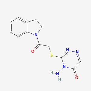 4-amino-3-{[2-(2,3-dihydro-1H-indol-1-yl)-2-oxoethyl]sulfanyl}-4,5-dihydro-1,2,4-triazin-5-one