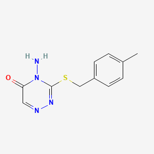 4-amino-3-{[(4-methylphenyl)methyl]sulfanyl}-4,5-dihydro-1,2,4-triazin-5-one