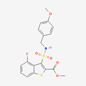 methyl 4-fluoro-3-{[(4-methoxyphenyl)methyl]sulfamoyl}-1-benzothiophene-2-carboxylate