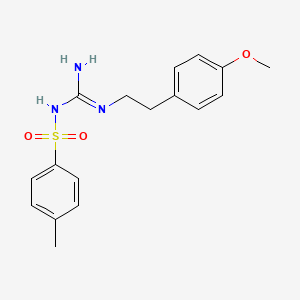 molecular formula C17H21N3O3S B6507829 N'-[2-(4-methoxyphenyl)ethyl]-N-(4-methylbenzenesulfonyl)guanidine CAS No. 869075-42-3