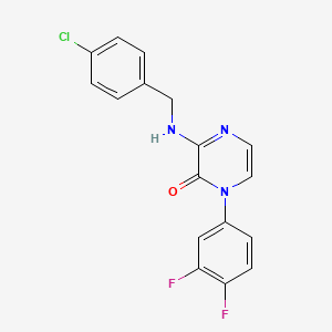 3-{[(4-chlorophenyl)methyl]amino}-1-(3,4-difluorophenyl)-1,2-dihydropyrazin-2-one