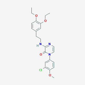 1-(3-chloro-4-methoxyphenyl)-3-{[2-(3,4-diethoxyphenyl)ethyl]amino}-1,2-dihydropyrazin-2-one