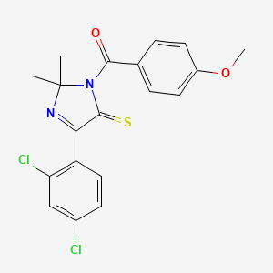 4-(2,4-dichlorophenyl)-1-(4-methoxybenzoyl)-2,2-dimethyl-2,5-dihydro-1H-imidazole-5-thione