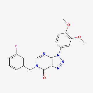B6507990 3-(3,4-dimethoxyphenyl)-6-[(3-fluorophenyl)methyl]-3H,6H,7H-[1,2,3]triazolo[4,5-d]pyrimidin-7-one CAS No. 872594-53-1