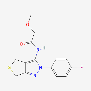 molecular formula C14H14FN3O2S B6507995 N-[2-(4-fluorophenyl)-2H,4H,6H-thieno[3,4-c]pyrazol-3-yl]-2-methoxyacetamide CAS No. 887223-77-0