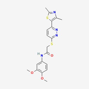 B6508229 N-(3,4-dimethoxyphenyl)-2-{[6-(2,4-dimethyl-1,3-thiazol-5-yl)pyridazin-3-yl]sulfanyl}acetamide CAS No. 872988-17-5