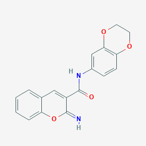 molecular formula C18H14N2O4 B6508244 N-(2,3-dihydro-1,4-benzodioxin-6-yl)-2-imino-2H-chromene-3-carboxamide CAS No. 891112-16-6